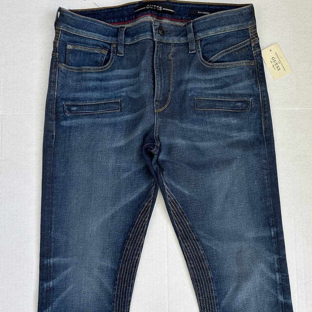 New Guess Slim Tapered Men’s Jeans Sz 32 - Picture 4 of 14